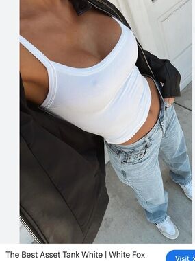 White Fox Boutique White Best Asset Tank